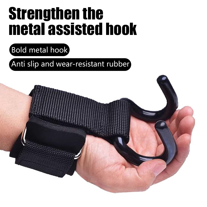 Weightlifting Gloves - 【F】2 Stück Gewichtheberhaken Handgelenkriemen Fitnesshaken Gewichtsriemen