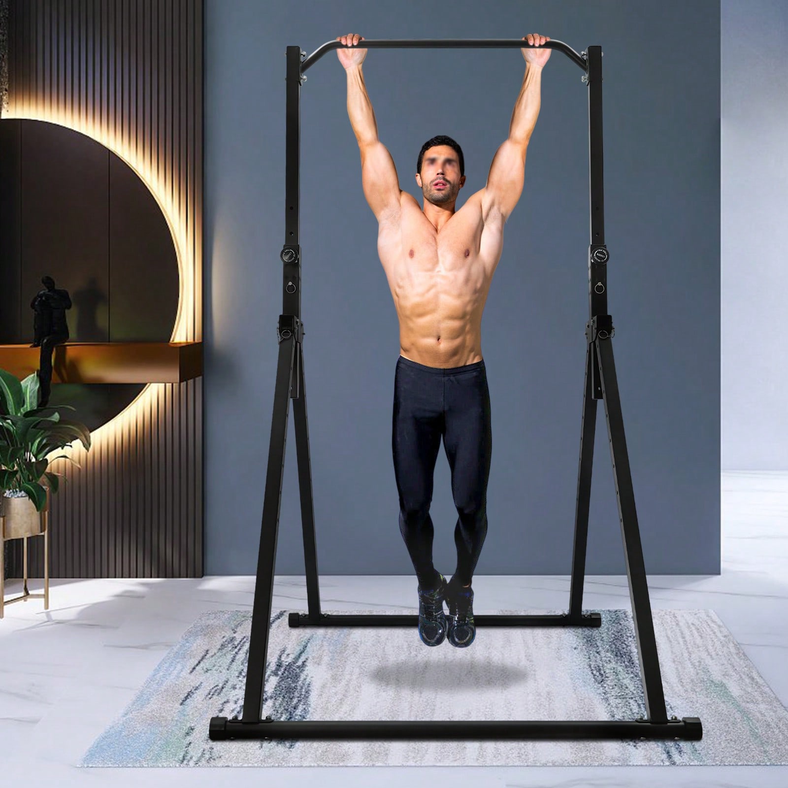 Pull Up Bar - Dreieckige Klimmzugstange für das Heimfitnessstudio, Krafttrainingsgerät,