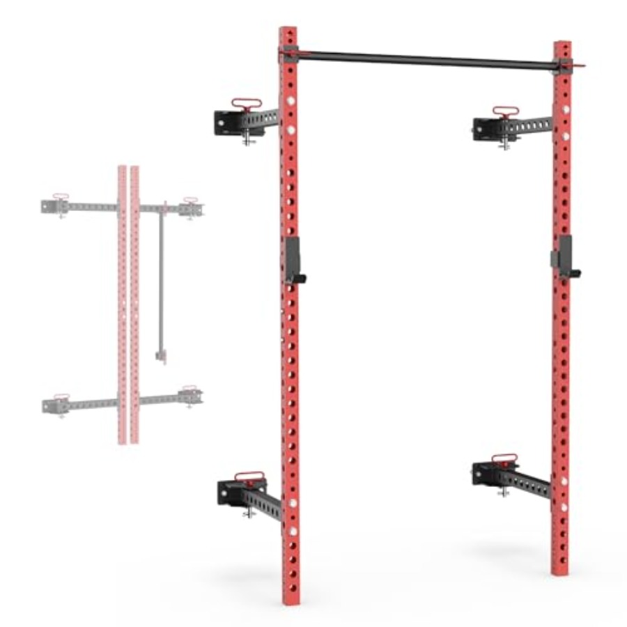Pull Up Bar - 2200 Serie Klappbares Kniebeugen-Rack mit J-Cups