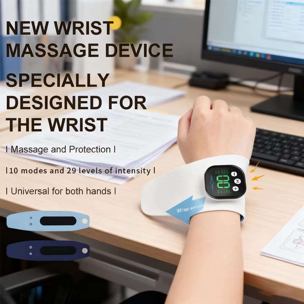 Wrist Wraps - EMS Elektrisches Hand-Handgelenk-Massagegerät, 10-Modus, Vibrationsmassage, 29