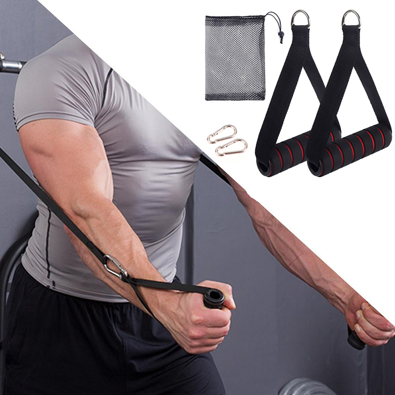 Gymnastic Ring - 【F】Robuster Kabelzuggriff mit Haken und D-Ring,