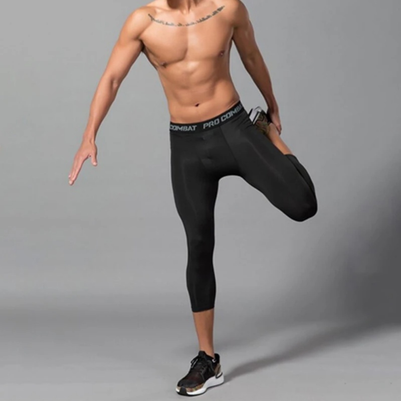 Crossfit Victory - Herren Laufleggings Schnelltrocknende Gym-Sport-Tights Kompressions-Fitnesshosen Crossfit-Training