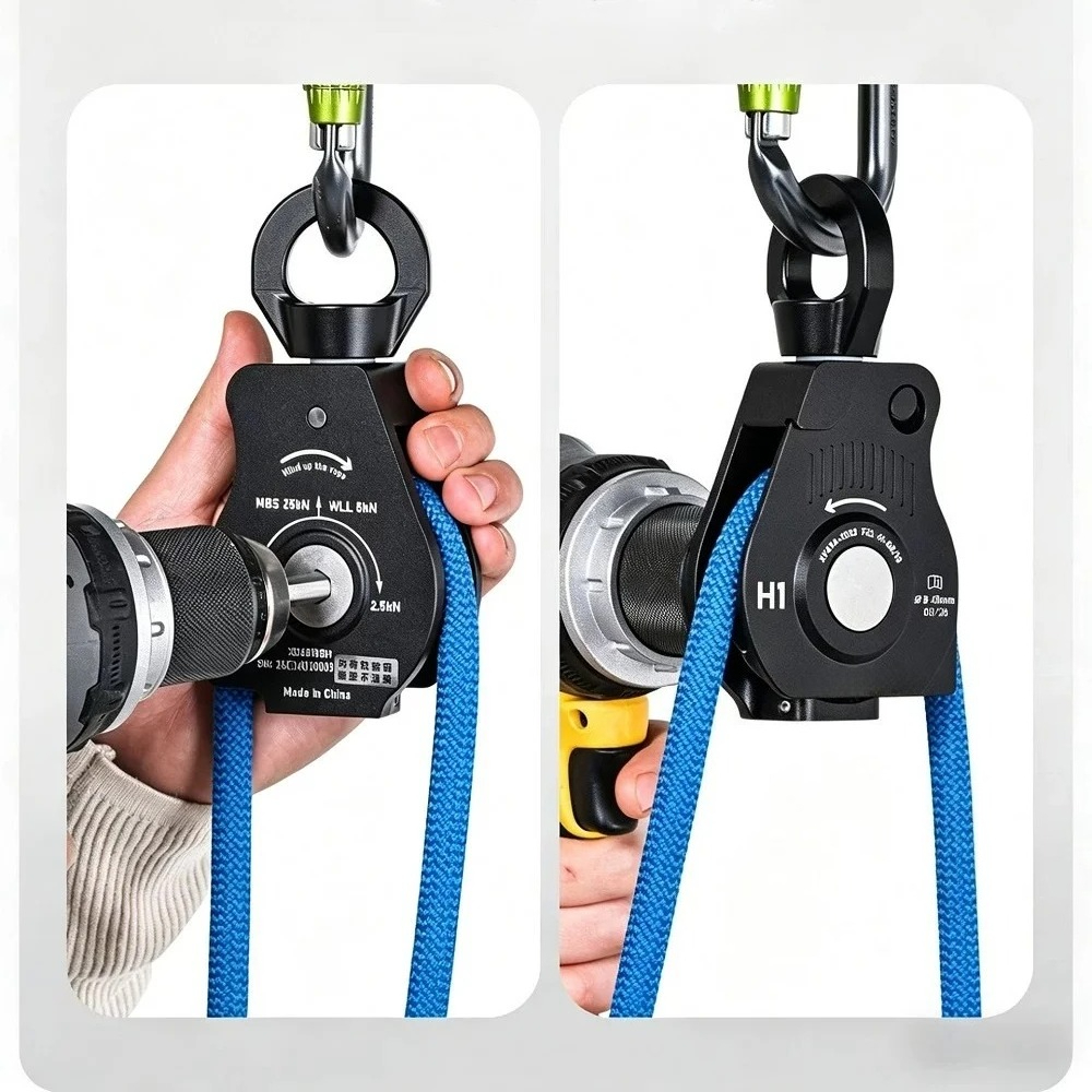 Rope Climb - Elektrischer Seilrückzieher, elektrisches Bohrseil mit Universalgelenk,
