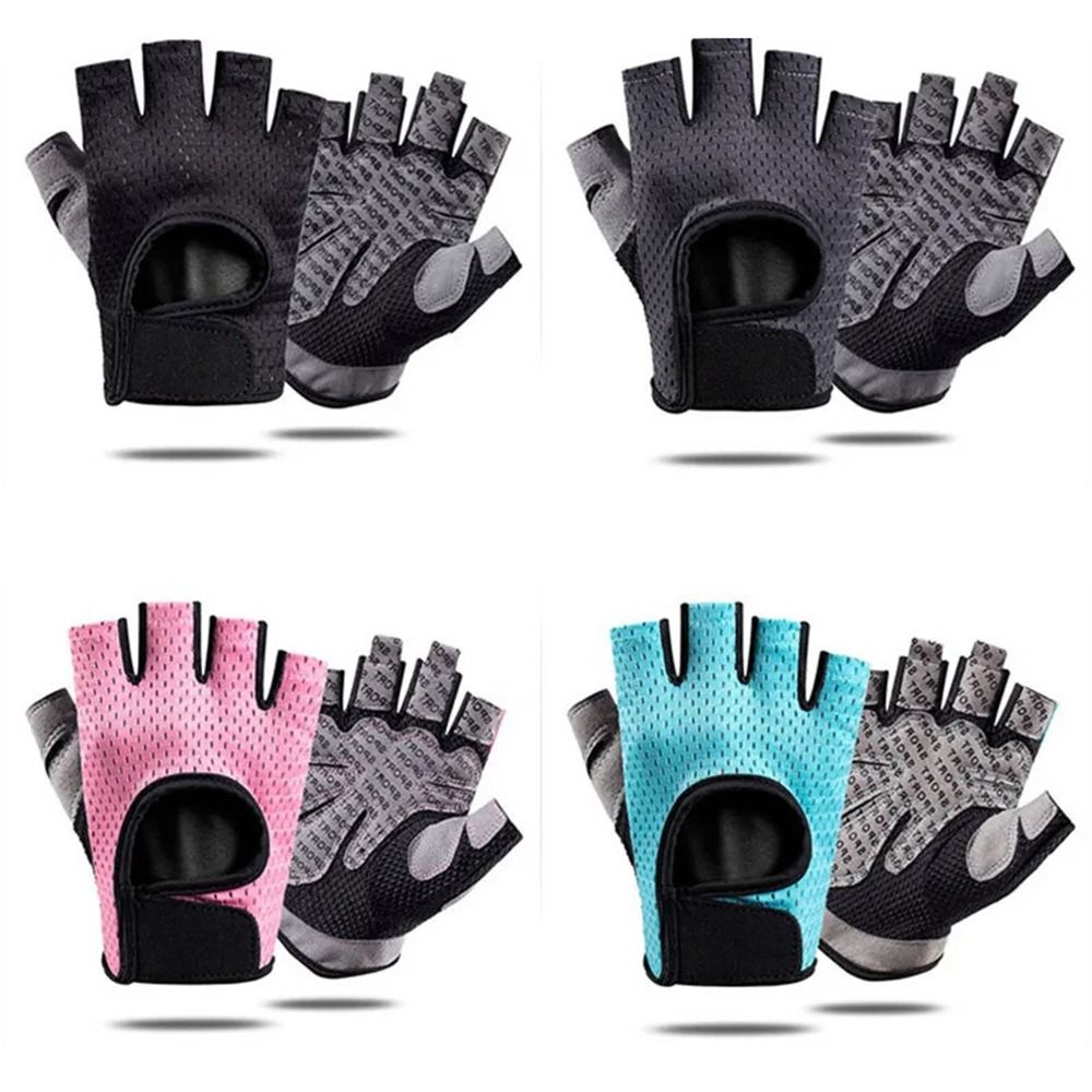 Weightlifting Gloves - Atmungsaktive Gewichtheberhandschuhe, gebogene, offene Rückseite, stoßfeste