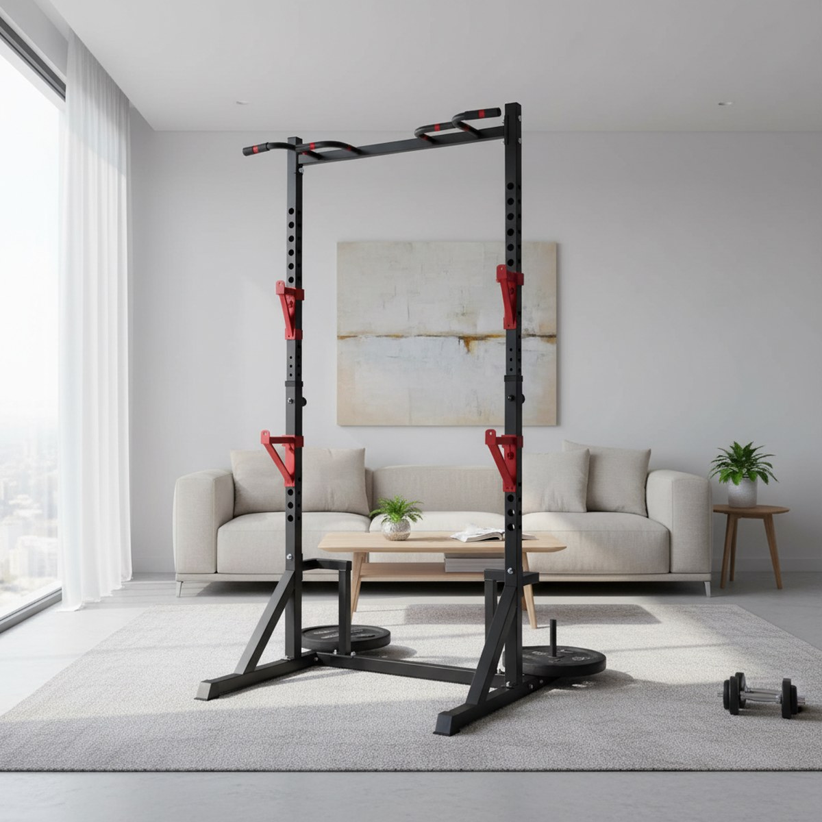 Verstellbares Power Rack mit K – Pull Up Bar Bewertung und Preis