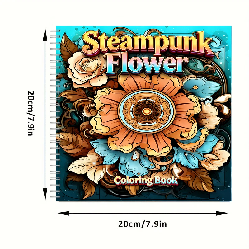 Malbuch „Steampunk-Blumen“ für – Chalk Bag Bewertung und Preis