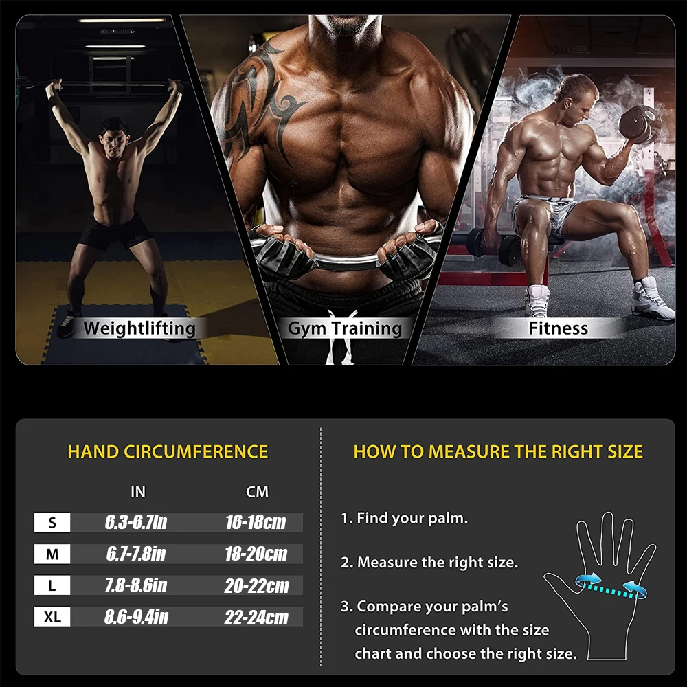 1 Paar Halbfinger-Fitness hand – Weightlifting Gloves Bewertung und Preis
